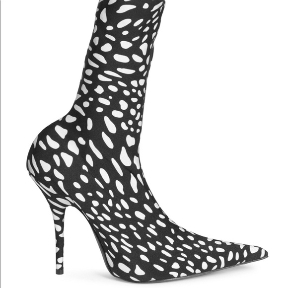 New Balenciaga Printed Spandex Sock Knife Booties - Picture 8 of 8